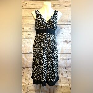 Jonathan Martin Black Gold Butterfly Print dress Size 10 New with Tags